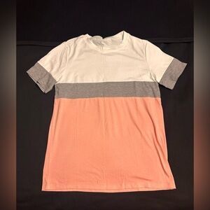 Color Block Woman’s Shirt - White, Gray, and Pink
